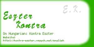 eszter kontra business card